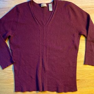 Maroon 3/4 Sleeve Sweater
